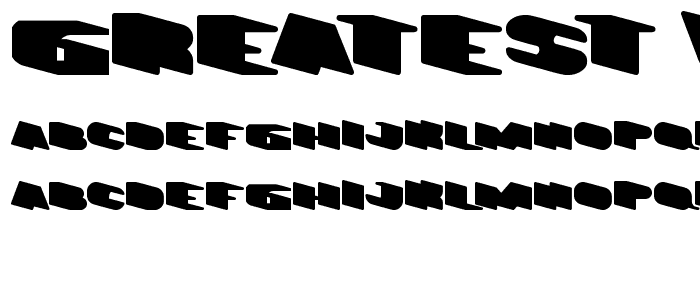 GREATEST VIEW font